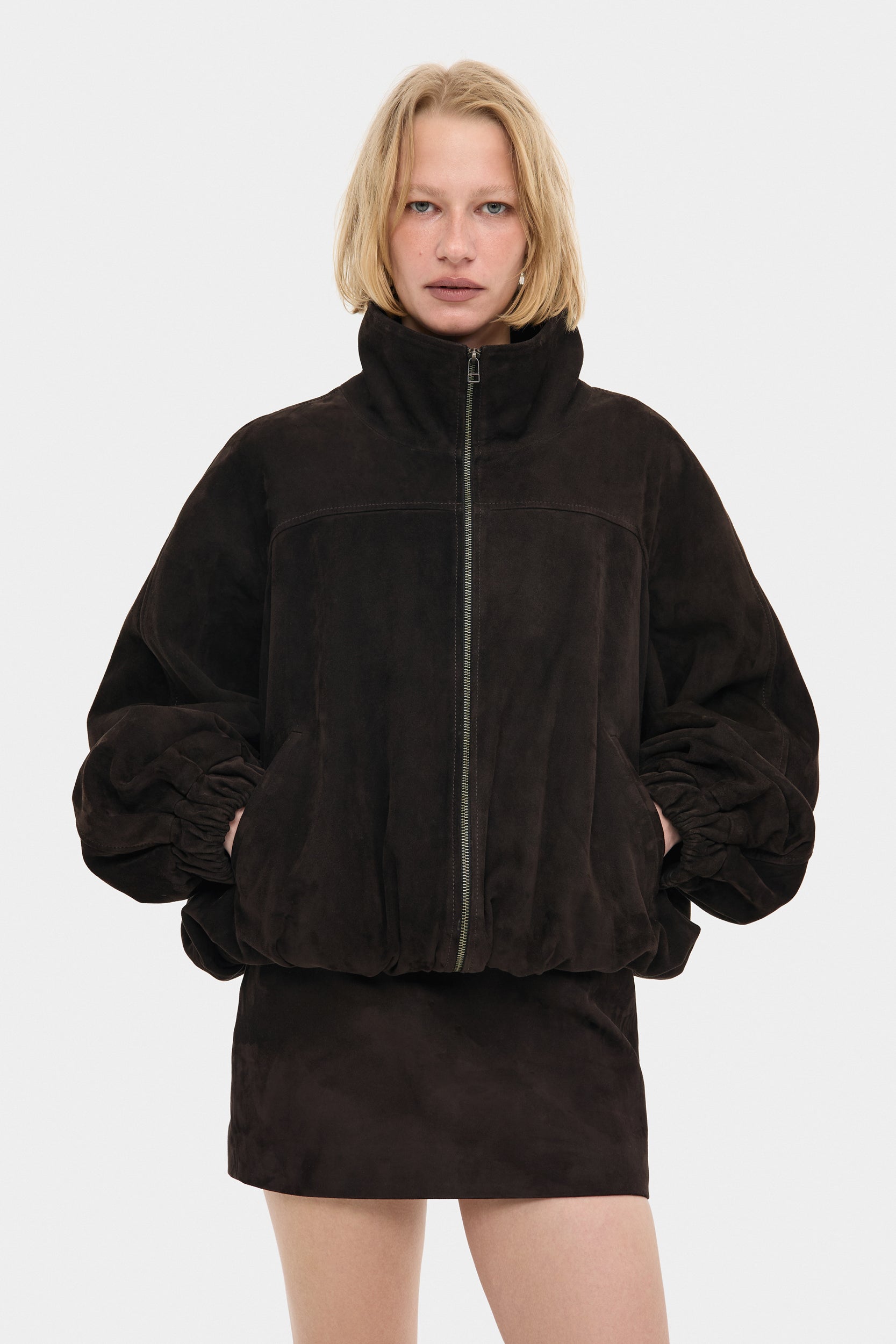 Бомбер Блер темно-коричнева