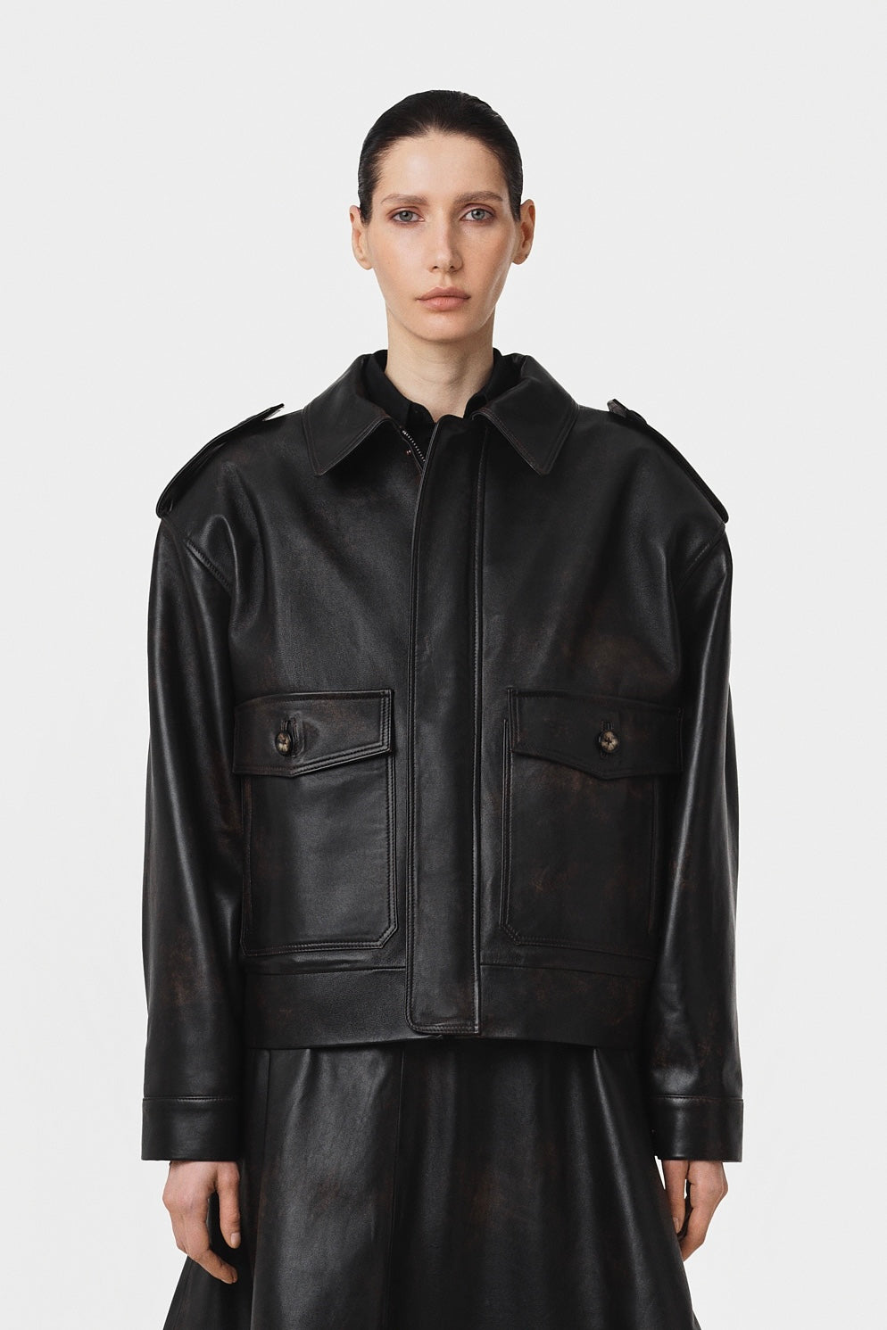 Бомбер Том вінтажно-коричневий